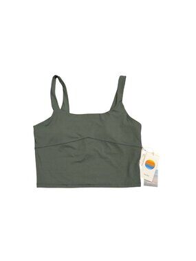 Vuori All the Form Support Square Neck Tank Top in Green Marsh Large